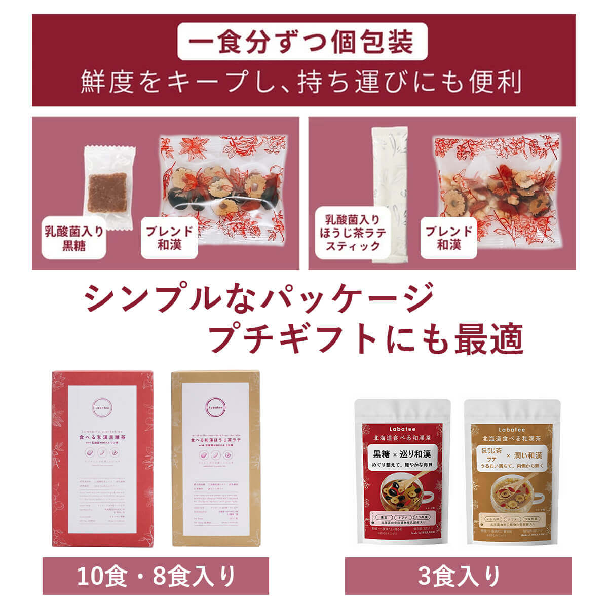 和漢×乳酸菌 Labatee（ラバティー）食べる和漢茶シリーズ